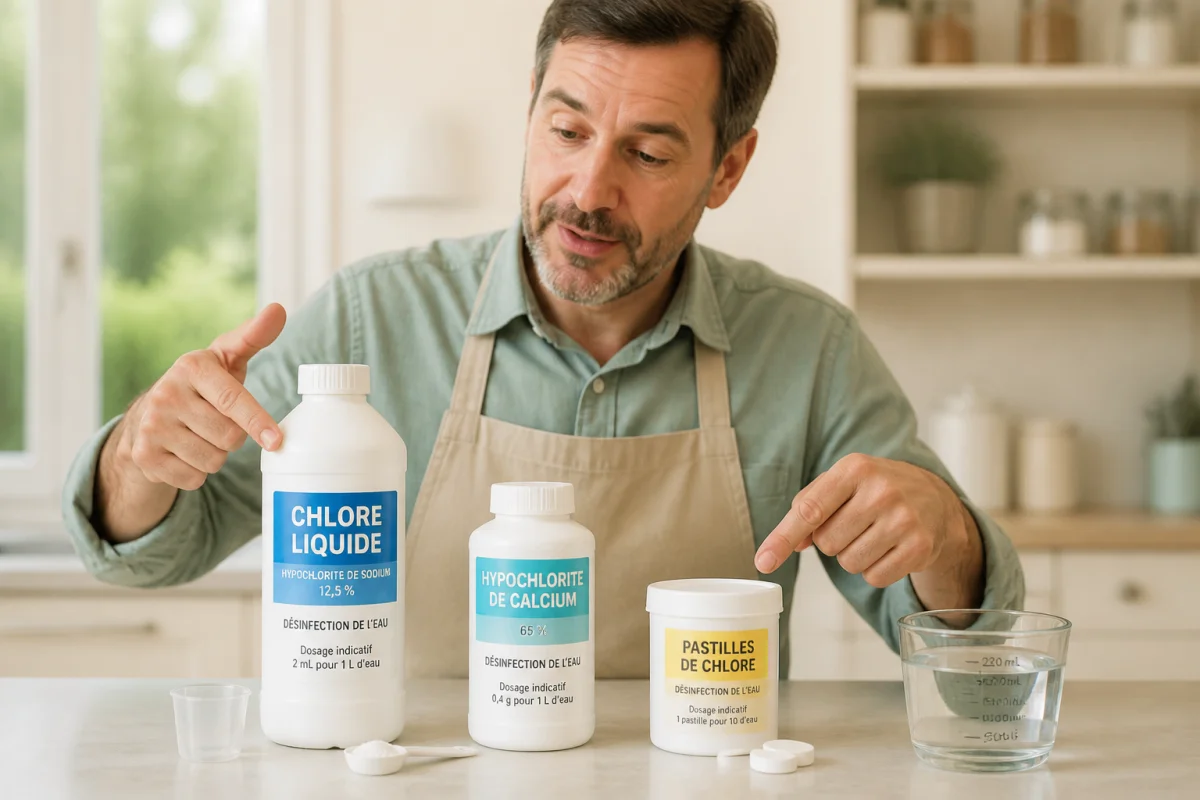 dosage de chlore dans l'eau pour désinfection
