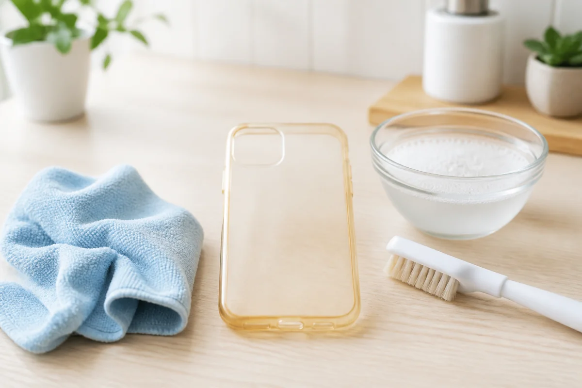 nettoyage coque transparente