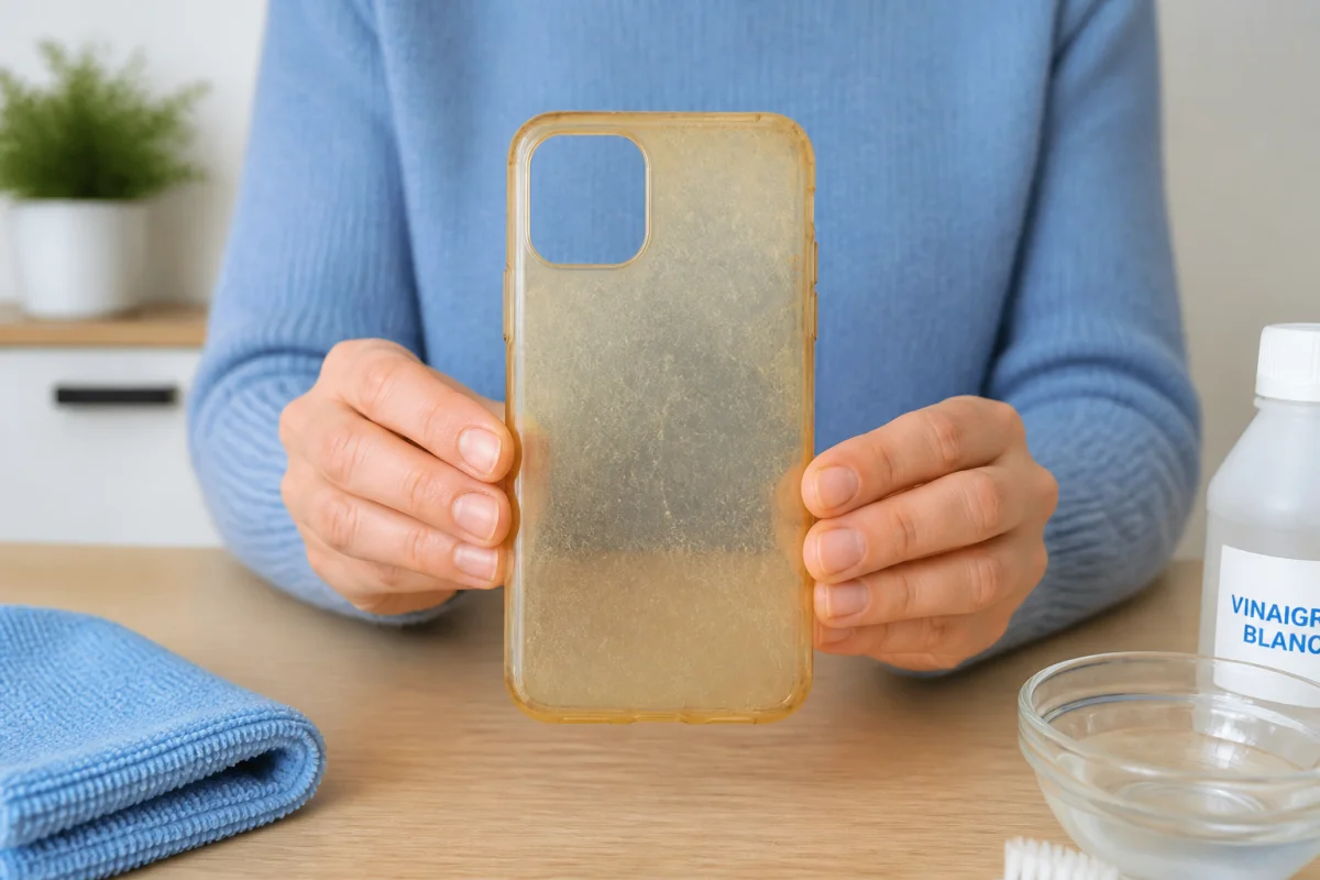 nettoyage coque transparente
