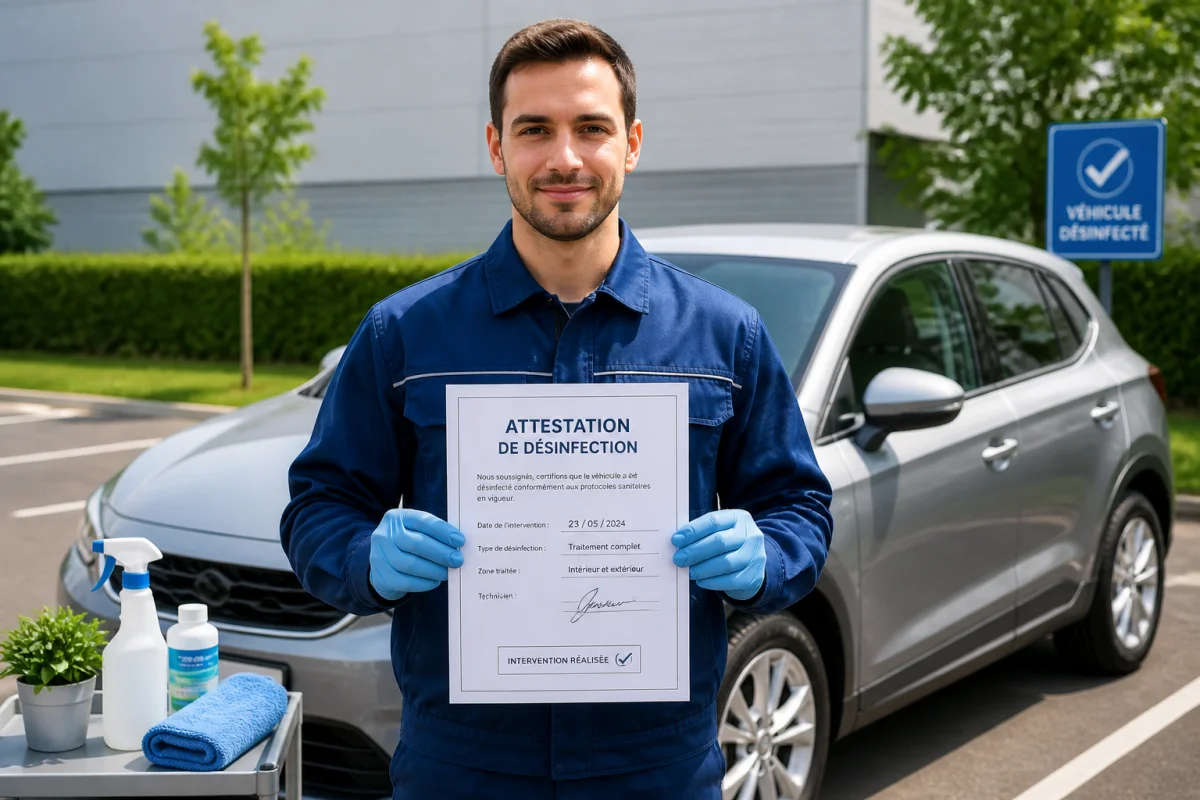 attestation de désinfection