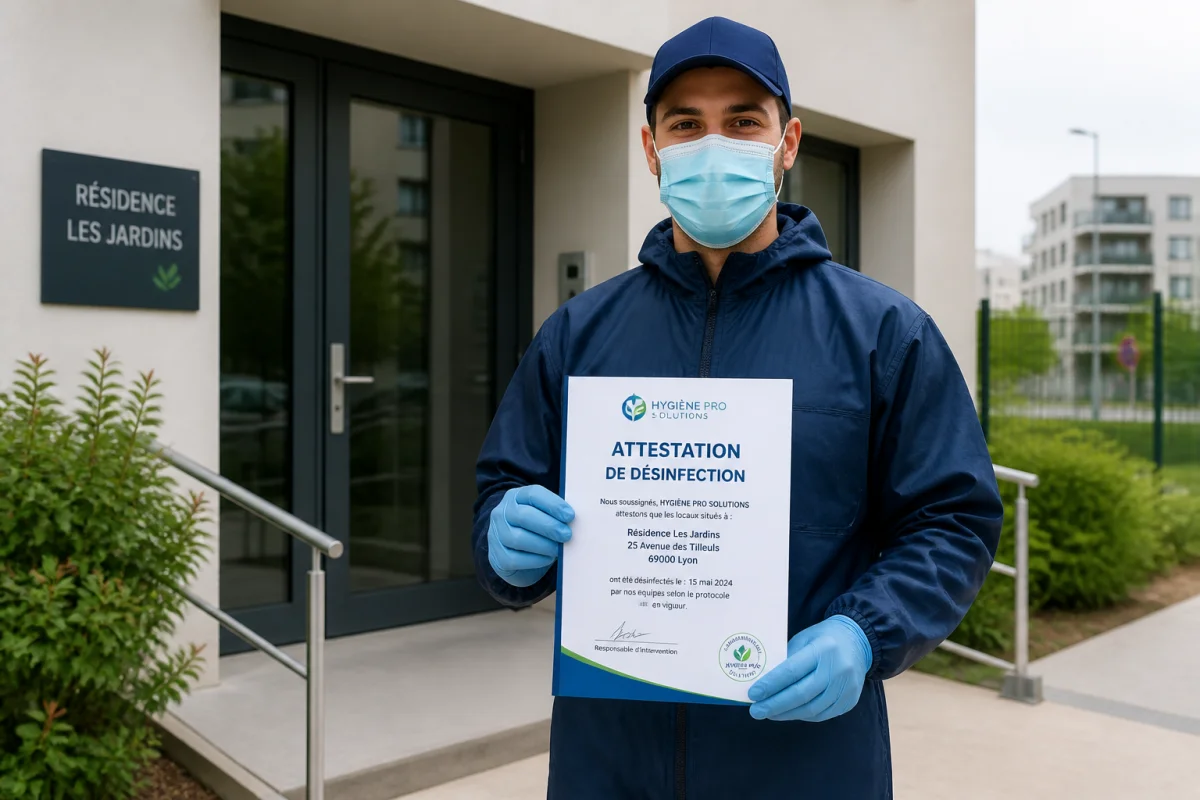 attestation de désinfection